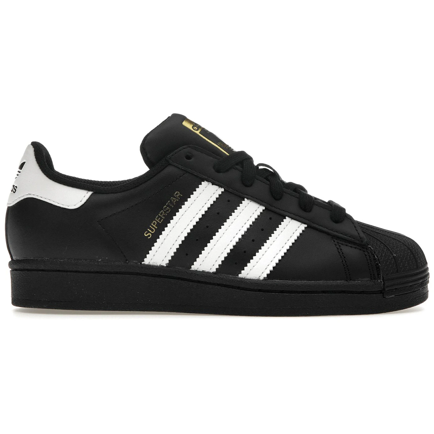 adidas Superstar Core Black Cloud White Gold (GS)