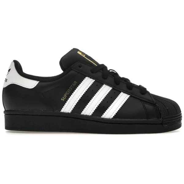 adidas Superstar Core Black Cloud White Gold (GS)