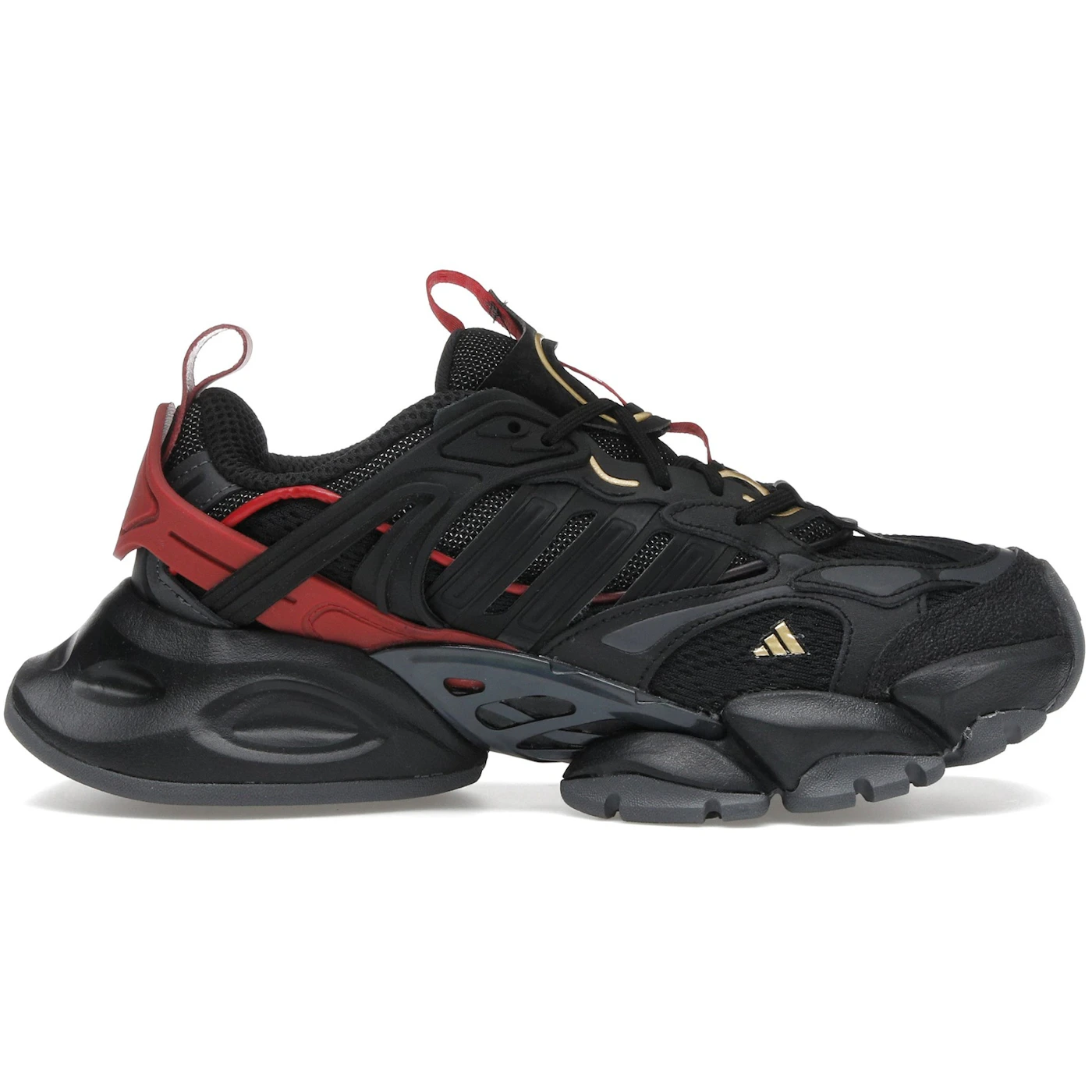 adidas XLG Runner Deluxe Black Gold Metallic Red
