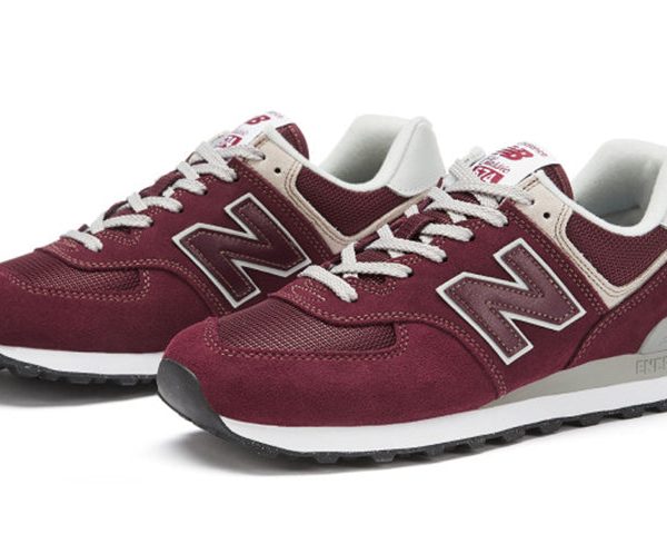 New Balance 574 Burgundy White