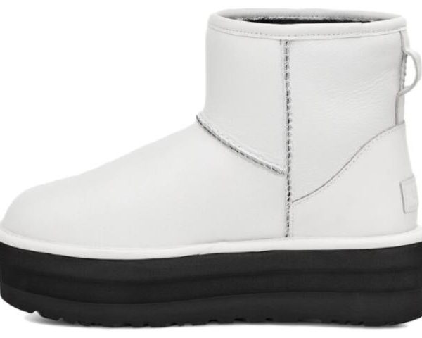 UGG Classic Mini Platform Matte Boot Ultra Matte White (Womens)