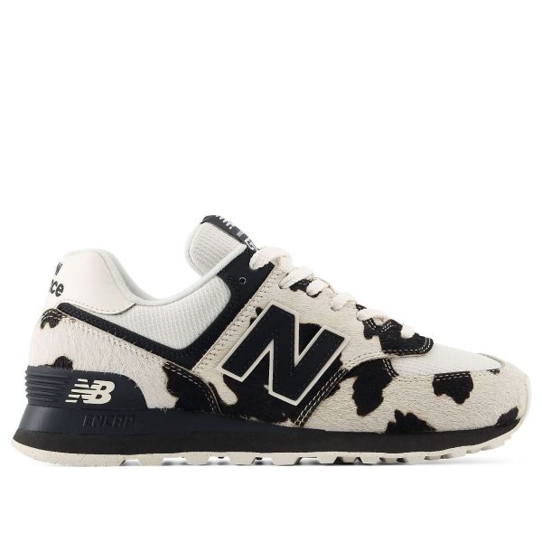 New Balance 574 Cow Print Black Linen (Womens)