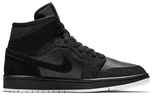 Jordan 1 Mid Glitter Black (Womens)