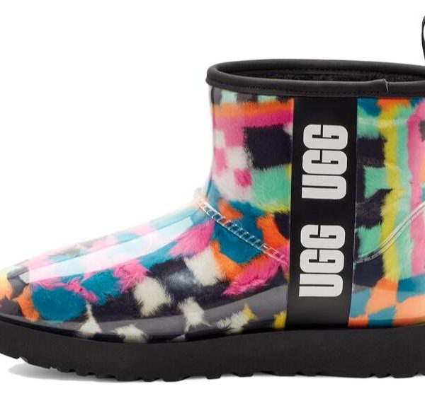 UGG Classic Clear Mini Boot Checks Black Multi (Womens)