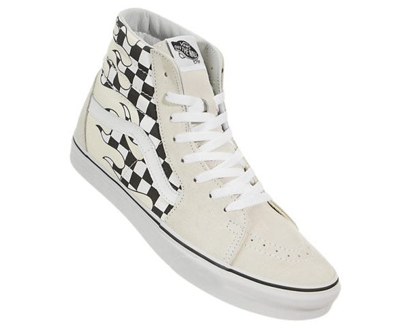 Vans Sk8-Hi Checkerboard Flame White
