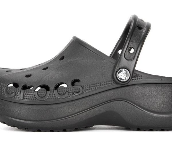 Crocs Baya Platform Clogs Black (Womens)