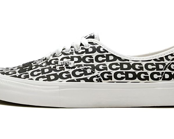 Vans Authentic Comme des Garcons White Heel Tab