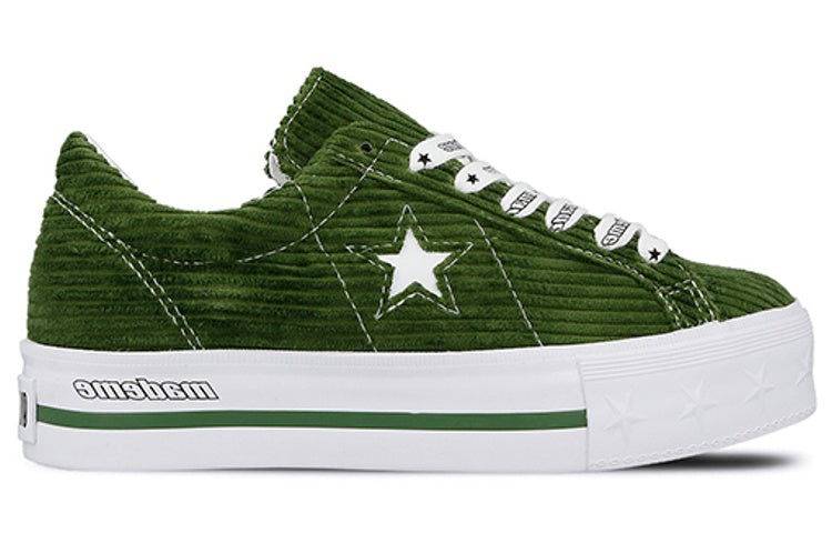 Converse One Star Platform Ox MadeMe Garden Green (Womens) 4 Converse One Star Platform Ox MadeMe Garden Green (Womens)