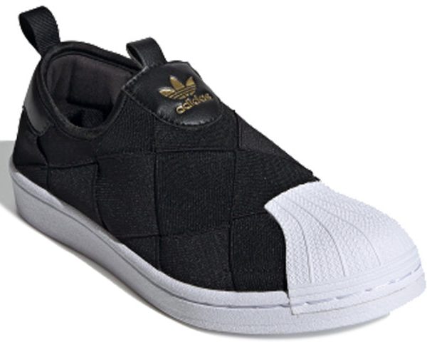 adidas Superstar Slip-On Core Black Cloud White Pink (Womens)