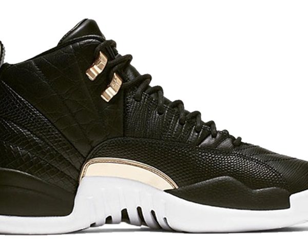 Jordan 12 Retro Black Metallic Gold White (Womens)