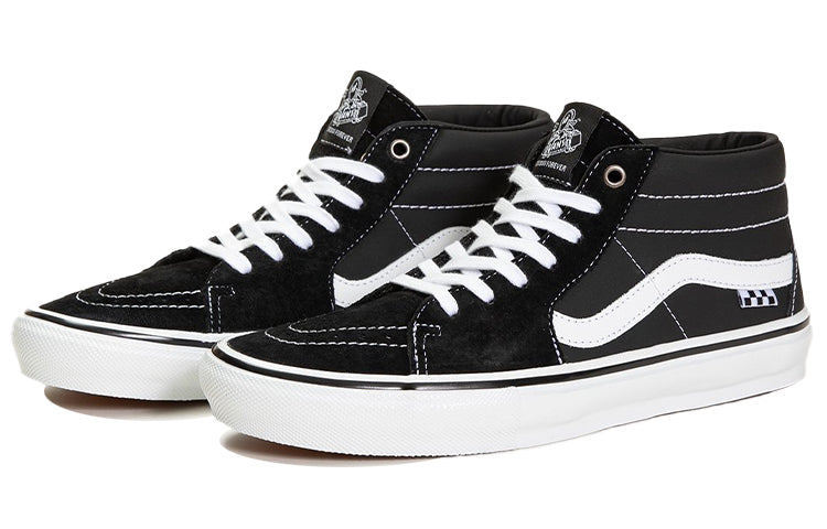 Vans Skate Grosso Mid Black White 4 Vans Skate Grosso Mid Black White