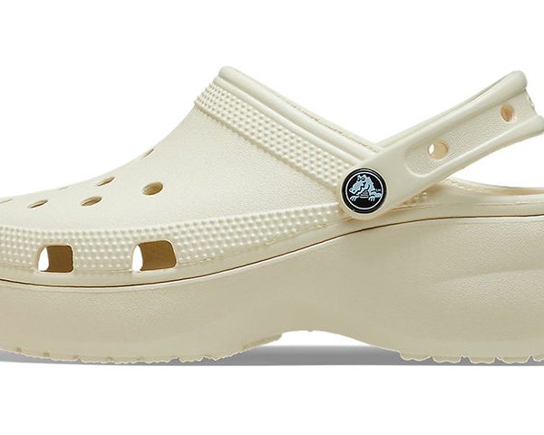 Crocs Classic Platform Clog Bone (Womens)