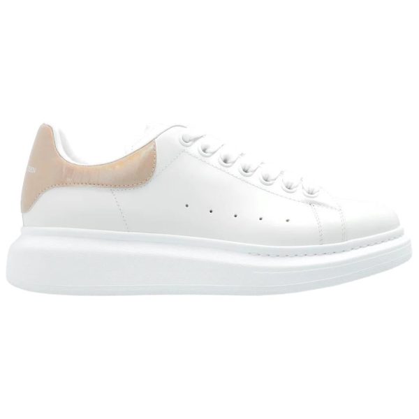 Alexander McQueen Oversized White Light Pink Croc (Womens)