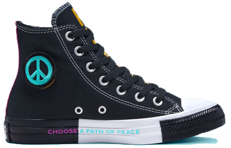 Converse Chuck Taylor All Star Hi Seek Peace Black Magenta (GS) 4 Converse Chuck Taylor All Star Hi Seek Peace Black Magenta (GS)