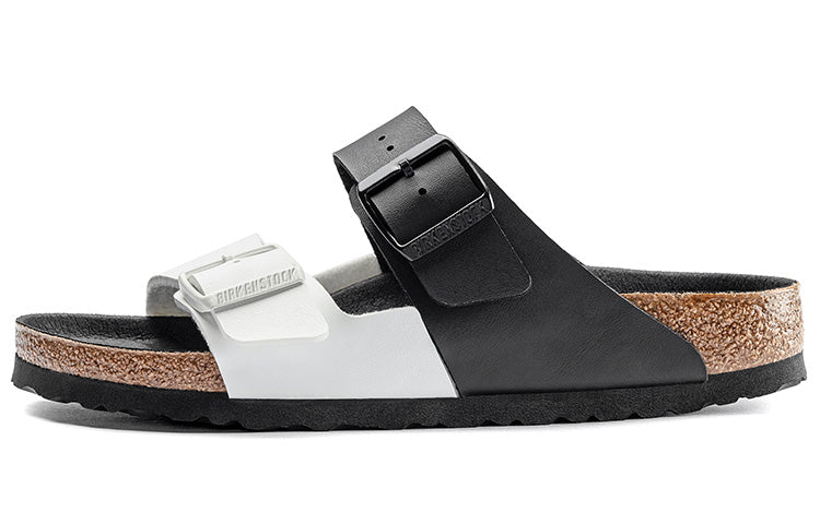 Birkenstock Arizona Split Birko-Flor Black White 4 Birkenstock Arizona Split Birko-Flor Black White