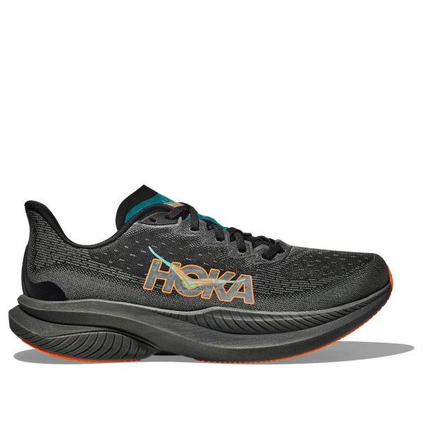 Hoka One One Mach 6 Black Electric Tangerine
