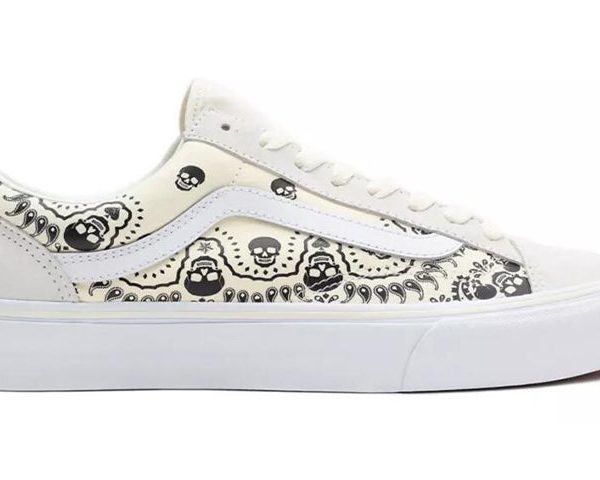 Vans Style 36 Skull Bandana White Black