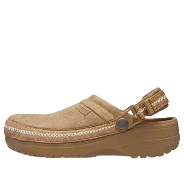 Crocs Crafted Vegan Suede Stitch Clog Sepia