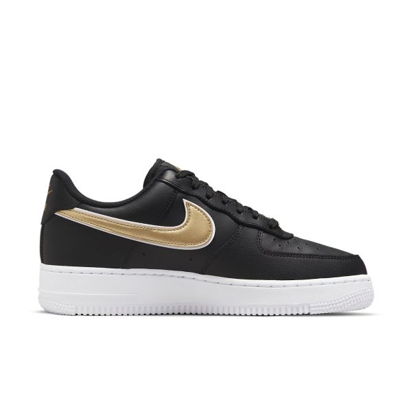 Nike Air Force 1 Low 07 Essential Black Metallic Gold (Womens)