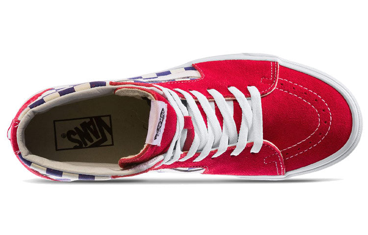 Vans Sk8-Hi BMX Checkerboard True Blue Red 5 Vans Sk8-Hi BMX Checkerboard True Blue Red