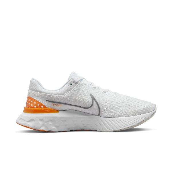Nike React Infinity Run Flyknit 3 White Grey Kumquat