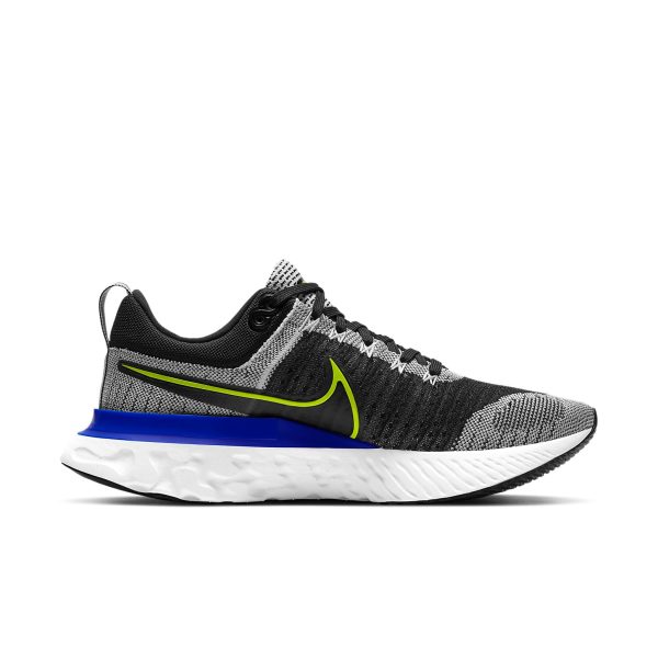 Nike React Infinity Run Flyknit 2 Black White Racer Blue Cyber
