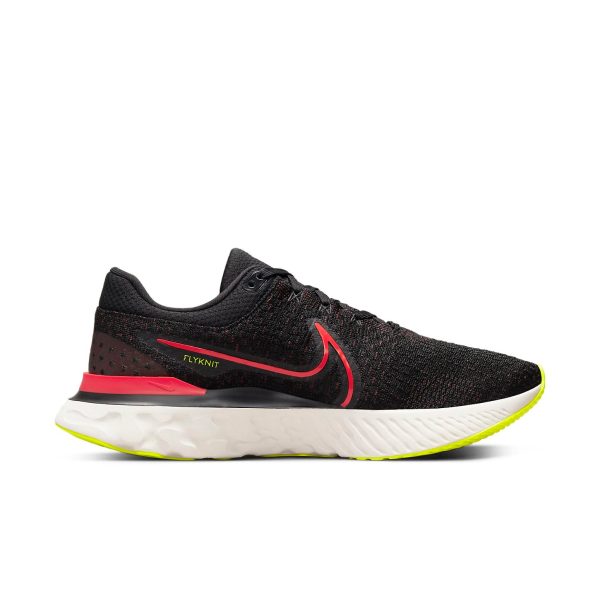 Nike React Infinity Run Flyknit 3 Black Siren Red Volt