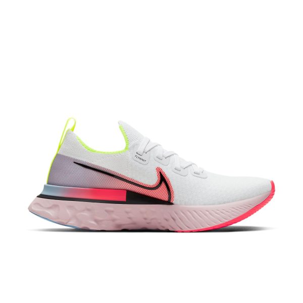 Nike React Infinity Run Flyknit White Laser Crimson (Womens)