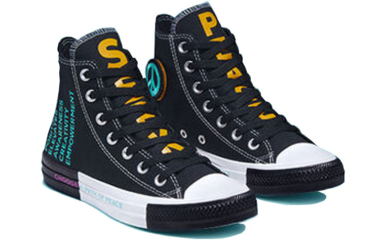 Converse Chuck Taylor All Star Hi Seek Peace Black Magenta (GS) 5 Converse Chuck Taylor All Star Hi Seek Peace Black Magenta (GS)