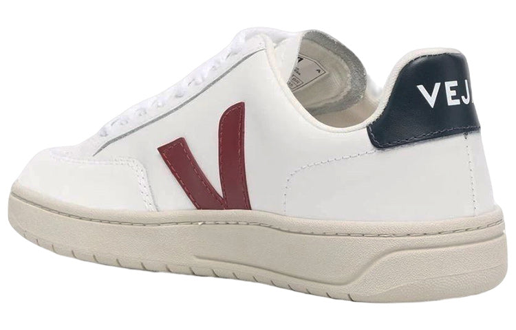 Veja V-12 Leather White Marsala Nautica 5 Veja V-12 Leather White Marsala Nautica