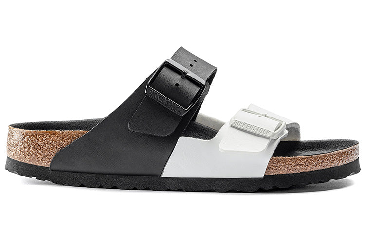 Birkenstock Arizona Split Birko-Flor Black White 5 Birkenstock Arizona Split Birko-Flor Black White