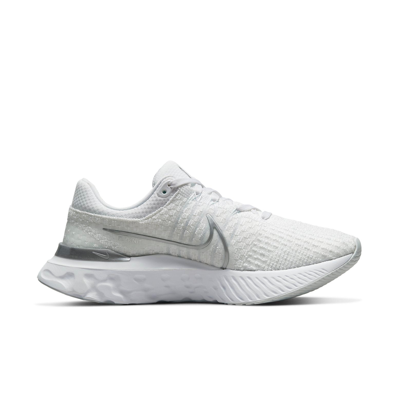 Nike React Infinity Run Flyknit 3 White Metallic Silver (Womens) 4 Nike React Infinity Run Flyknit 3 White Metallic Silver (Womens)