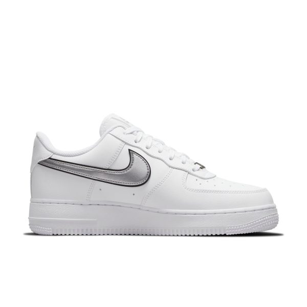 Nike Air Force 1 Low 07 Essential White Metallic Silver Black (Womens)