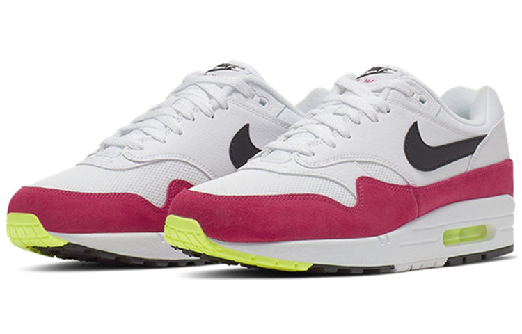 Nike Air Max 1 White Black Volt Rush Pink 5 Nike Air Max 1 White Black Volt Rush Pink