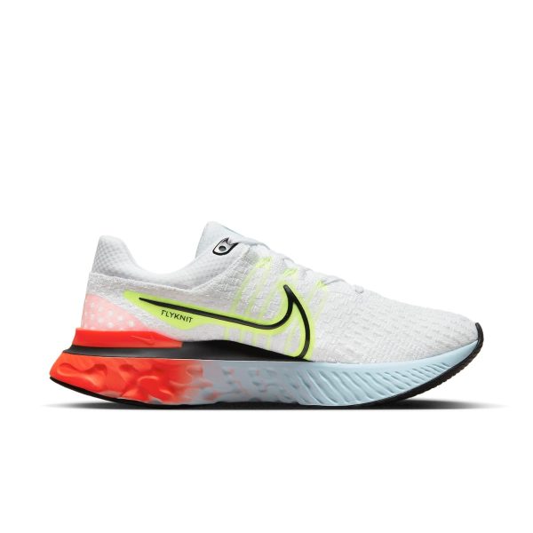 Nike React Infinity Run Flyknit 3 White Volt Bright Crimson (Womens)