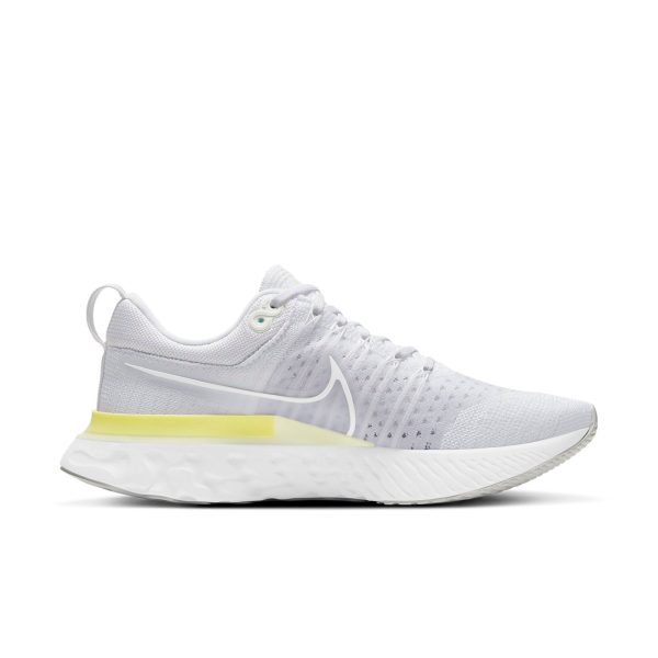 Nike React Infinity Run Flyknit 2 Platinum Tint Light Citron (Womens)
