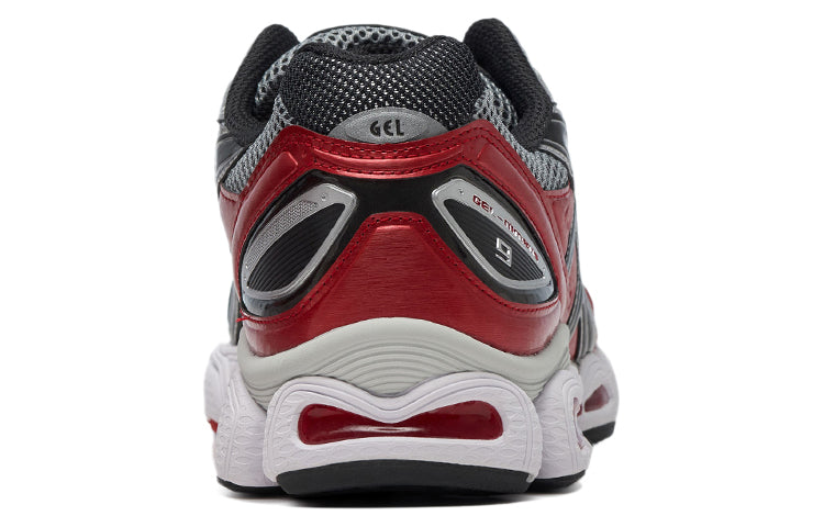 ASICS Gel-Nimbus 9 Pure Silver Classic Red 5 ASICS Gel-Nimbus 9 Pure Silver Classic Red