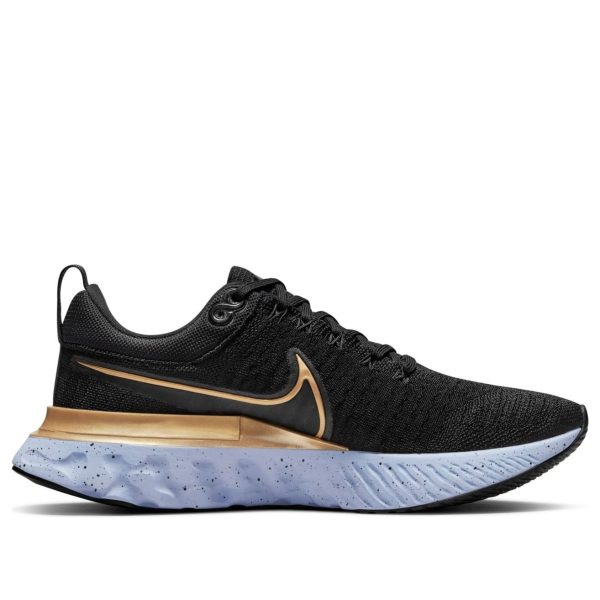 Nike React Infinity Run Flyknit 2 Black Metallic Gold (Womens)