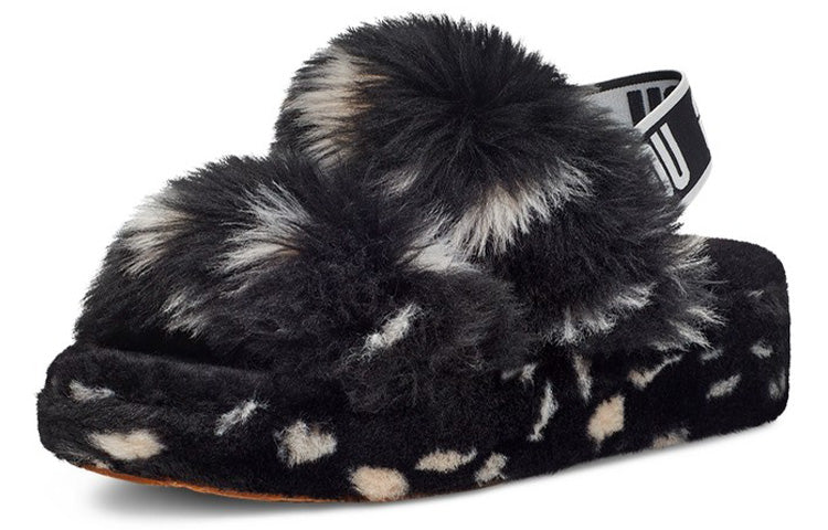 UGG Oh Yeah Spots Slide Black (Womens) 5 UGG Oh Yeah Spots Slide Black (Womens)