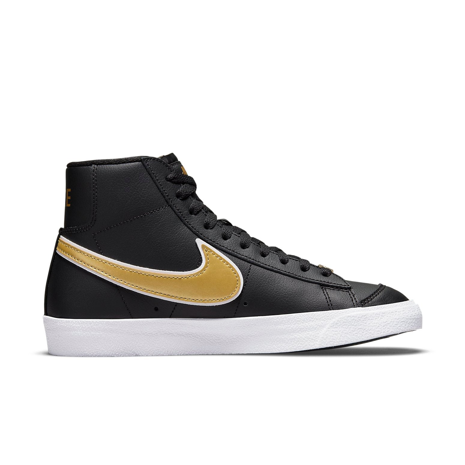 Nike Blazer Mid 77 Essential Black Metallic Gold (Womens) 4 Nike Blazer Mid 77 Essential Black Metallic Gold (Womens)