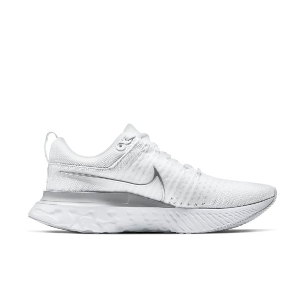 Nike React Infinity Run Flyknit 2 White Metallic Silver (Womens)