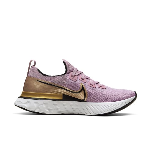 Nike React Infinity Run Flyknit Plum Fog Metallic Gold (Womens)