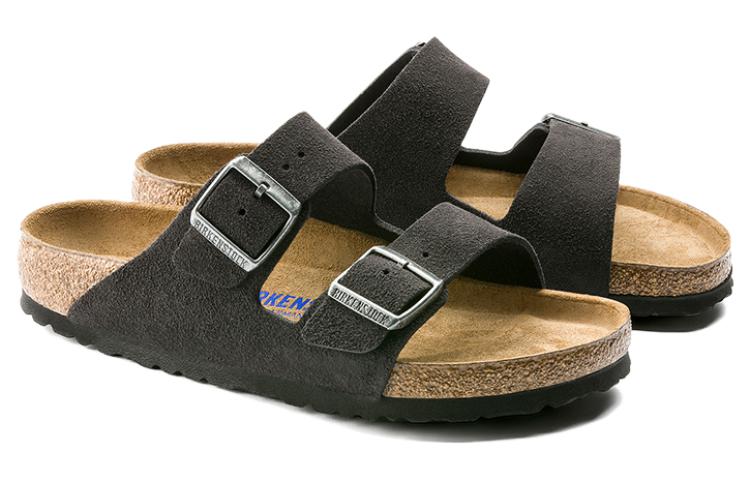Birkenstock Arizona Soft Footbed Suede Velvet Grey 5 Birkenstock Arizona Soft Footbed Suede Velvet Grey