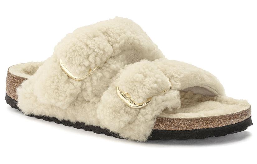 Birkenstock Arizona Big Buckle Teddy Eggshell (Womens) 4 Birkenstock Arizona Big Buckle Teddy Eggshell (Womens)
