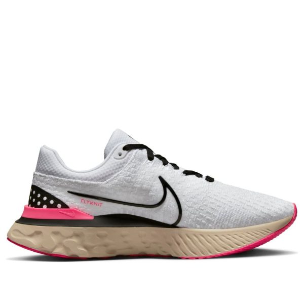 Nike React Infinity Run Flyknit 3 White Hyper Pink