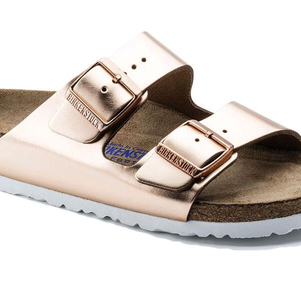 Birkenstock Arizona Softbed Metallic Copper (Womens)