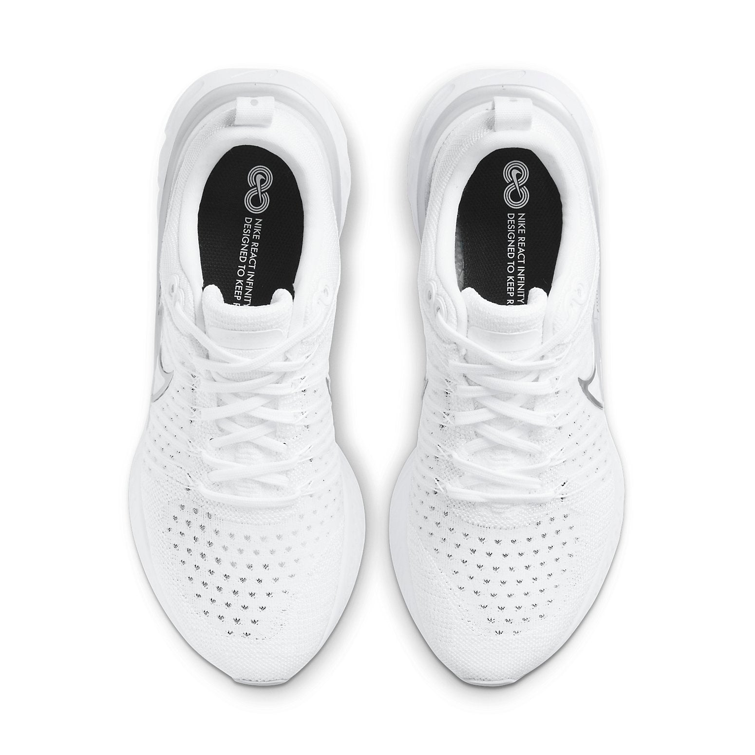 Nike React Infinity Run Flyknit 2 White Metallic Silver (Womens) 6 Nike React Infinity Run Flyknit 2 White Metallic Silver (Womens)