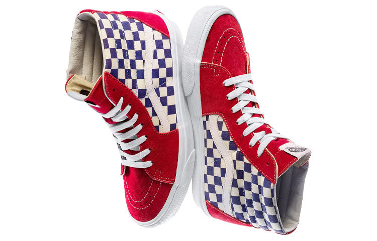 Vans Sk8-Hi BMX Checkerboard True Blue Red 6 Vans Sk8-Hi BMX Checkerboard True Blue Red