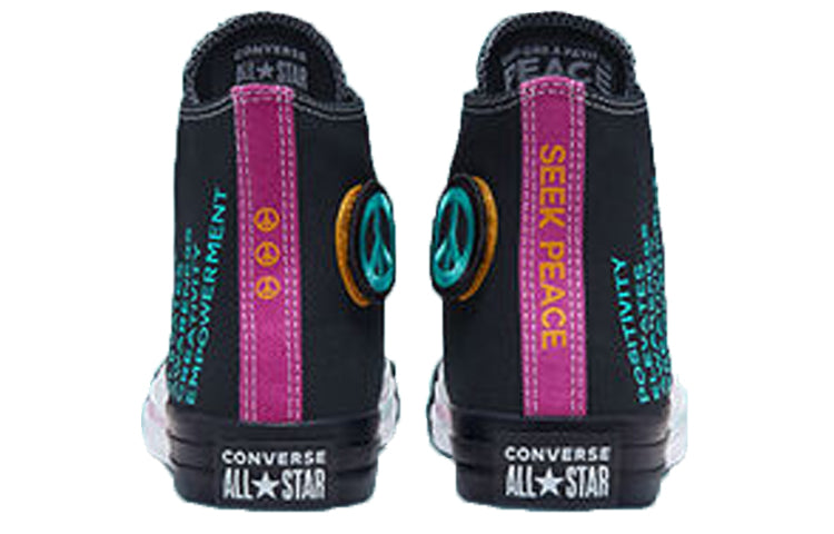 Converse Chuck Taylor All Star Hi Seek Peace Black Magenta (GS) 6 Converse Chuck Taylor All Star Hi Seek Peace Black Magenta (GS)
