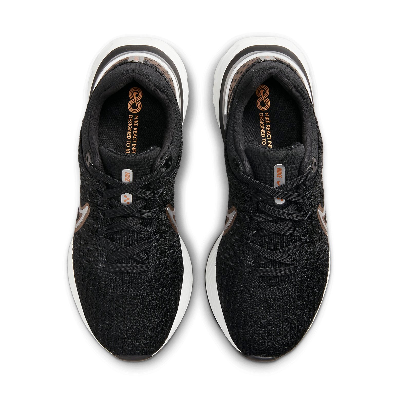 Nike React Infinity Run Flyknit 3 Black Metallic Copper (Womens) 6 Nike React Infinity Run Flyknit 3 Black Metallic Copper (Womens)